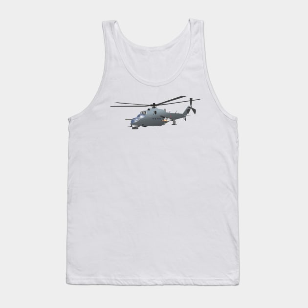 Russian Attack Helicopter Mi-24 Tank Top by NorseTech